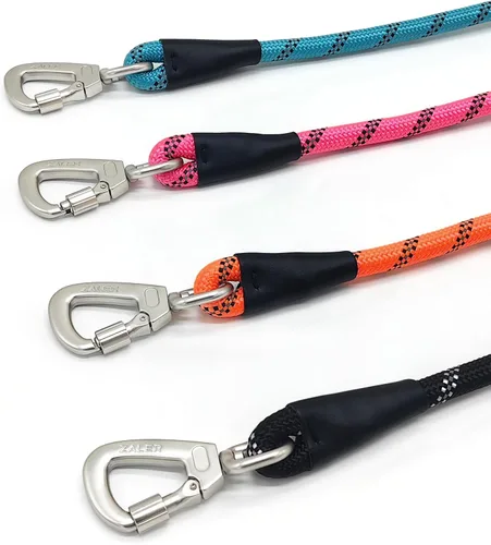Miniatura 9 de ZALER Correa de cuerda para perro, 4/5/6/10/15/20/30/50 pies con mosquetón, correa resistente para mascotas para perros grandes y medianos