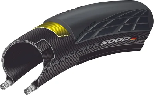 Miniatura 3 de Continental Grand Prix 5000 - Neumático para bicicleta de carretera El mejor todoterreno del campo - BlackChili, Vectran Breaker, LazerGrip, Negro