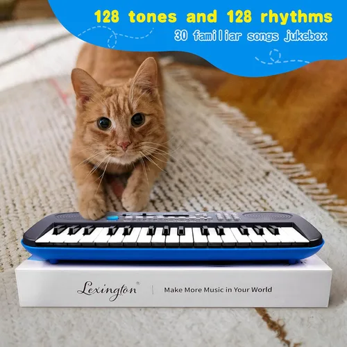 Miniatura 4 de Lexington EK3282 - Teclado de piano eléctrico digital portátil de 32 teclas, mini teclado musical para regalo para niños (negro)