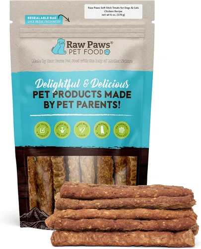 Miniatura 7 de Raw Paws Golosinas suaves sin granos para perros y gatos – Receta de ternera, 6 onzas – Golosinas para perros de carne seca hechas en Estados Unidos