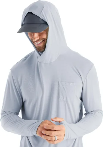 Miniatura 25 de Free Fly Sudadera ligera con capucha para hombre, con protección solar UPF 20+ para hombre, transpirable, manga larga, para pesca