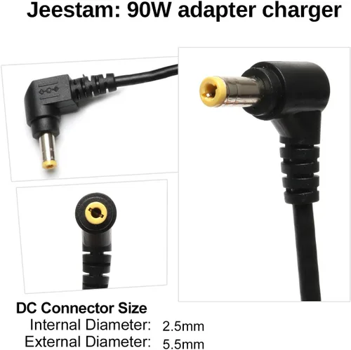 Miniatura 3 de Cargador adaptador para portátil de 90 W compatible con Asus K52F K53E K55A K55N U56E X550 X550CA X550L X550LA X551C X551CA X551M X551MA X551MAV