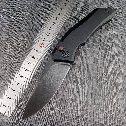 Miniatura 8 de HUAAO Cuchillo plegable de 3.3 '' 9Cr13MoV Hoja de acero T6 Aviación Manijas de aluminio al aire libre EDC Herramientas Navajas de bolsillo con clip