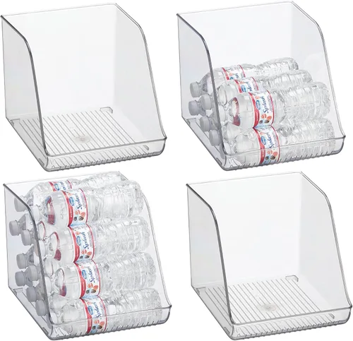 Miniatura 13 de Organizador de botellas de agua iDesign para refrigerador o despensa - Transparente - Fabricado en EE. UU Para nevera o despensa, transparente
