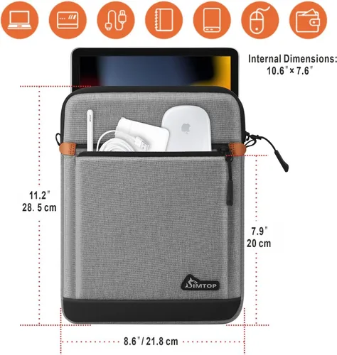 Miniatura 2 de SIMTOP Funda para tablet de 11 pulgadas, compatible con iPad Pro de 11 pulgadas (M4), iPad Air de 11 pulgadas (M3), iPad de 11 pulgadas (A16), Gris