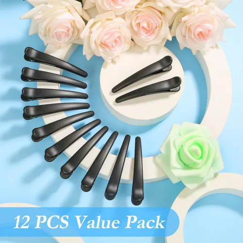 Miniatura 5 de Sublaga - 12 pinzas para el cabello para peinar, antideslizantes, coloridas, de plástico, con diseño de cocodrilo, para mujeres, bebés, niños
