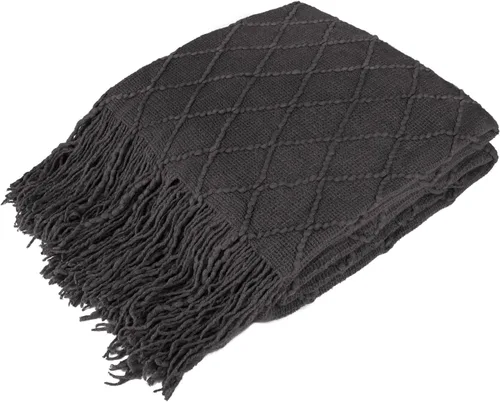 Miniatura 14 de PAVILIA Manta de punto marrón claro para sofá, cama individual, cobija suave de estilo granja para sofá del salón, ligera decorativa para otoño