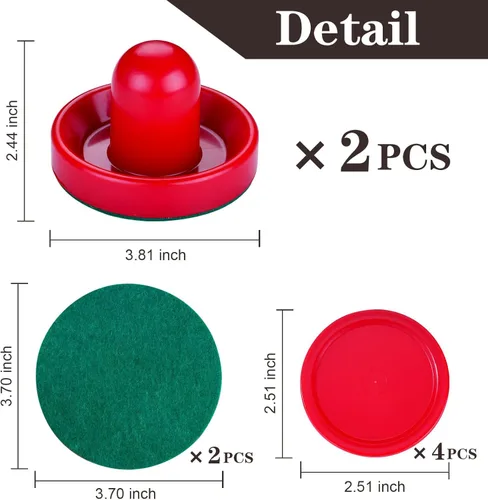 Miniatura 3 de Air Hockey Pucks and Paddles,Air Hockey Strikers Pushers Air Hockey Table Replacement Accessories Verde