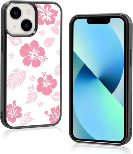 Miniatura 83 de Funda para iPhone 8 Plus y iPhone 7 Plus, linda funda Kawaii azul hibisco hawaiano floral estética floral para niñas preppy mujeres