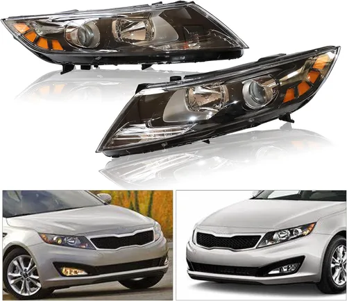 Miniatura 3 de Para 2011 2012 2013Kia Optima Conjunto de faros delanteros halógenos Pasajero y conductor lado faro delantero izquierdo y derecho faro delantero