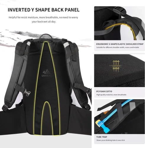 Miniatura 4 de Unigear Mochila de esquí, mochila de viaje de snowboard de 22 litros, mochila impermeable de poliéster 900D para snowboard, esquí, campamento