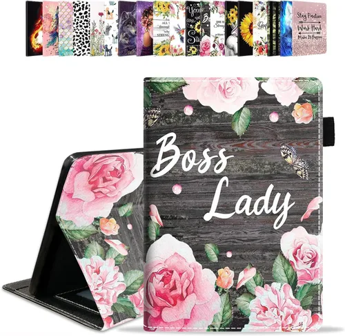 Miniatura 20 de Funda para tablet Amazon Kindle Fire HD 10 de 10.1" (9ª/7ª generación, versión 2019/2017) – Funda de piel sintética con función de encendido