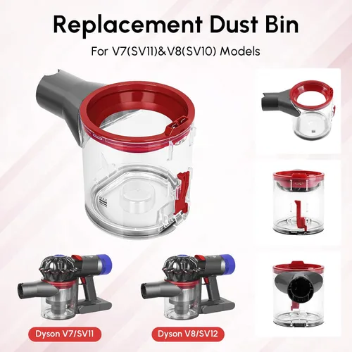 Miniatura 2 de Piezas de repuesto para cubeta de polvo para Dyson, para V7 V8 SV10 SV11 Detect Slim, accesorio para contenedor de aspiradora, accesorio de cubeta