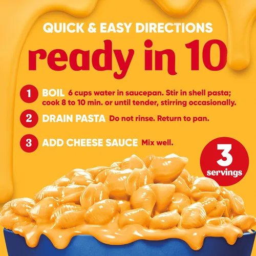 Miniatura 8 de Velveeta Shells and Cheese Mac, 3 cajas, para cenar o cenar fácilmente, sabor original, hecho con queso real, 12 onzas