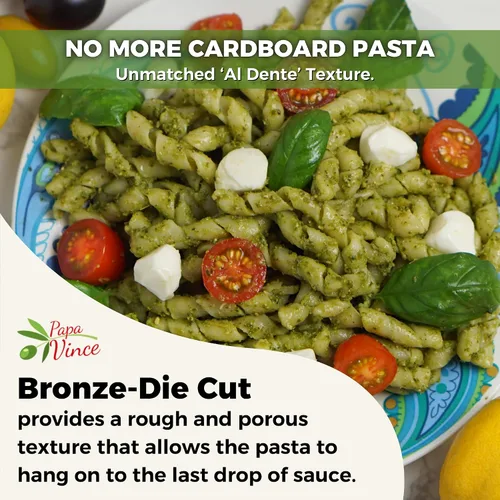 Miniatura 8 de Papa Vince Pasta orgánica de trigo integral - No enriquecida, sin blanquear hecha de granos antiguos durum y timilia cultivados en Sicilia, Italia.