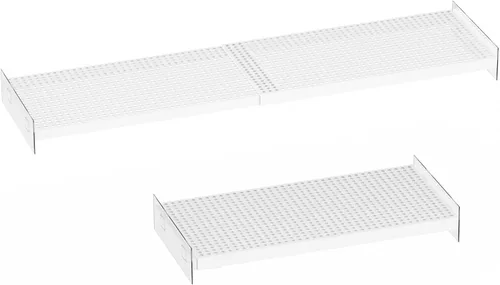 Miniatura 8 de Organizador de estantes de tensión de armario, estante de almacenamiento expandible de metal resistente, separador divisor para gabinete, armario
