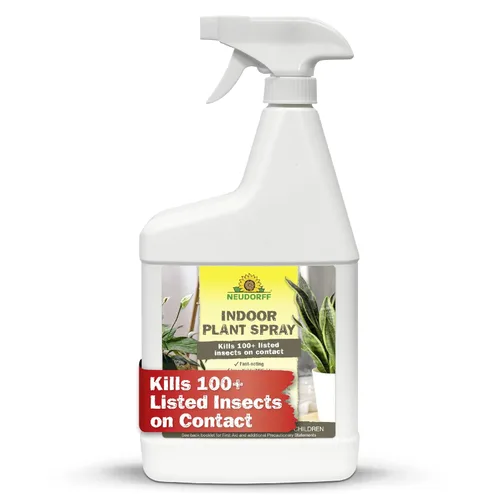 Neudorff Spray para Plantas de Interior y de Invernadero, Mata Ácaros Araña, Cochinillas y Más de 100 Insectos Listados al Contacto para Jardinería