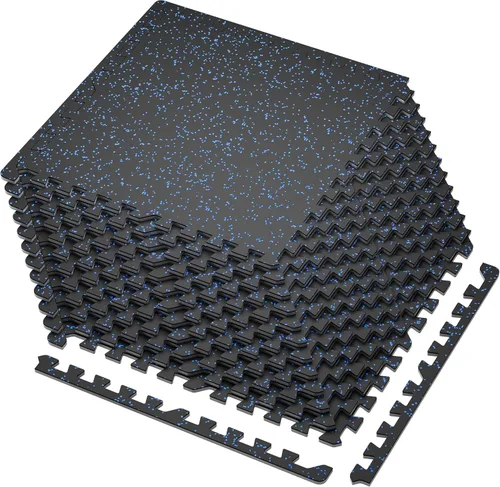 Miniatura 16 de SUPERJARE Alfombrillas para Equipo de Ejercicio de 0.4" de Grosor, 24 Piezas, 96 Pies Cuadrados, Tapetes de Espuma EVA de Alta Densidad