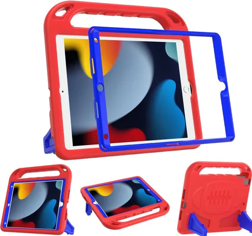 Miniatura 14 de BMOUO Funda para niños para iPad de 9ª/8ª/7ª generación (iPad de 10.2 pulgadas, 2021/2020/2019), con protector de pantalla integrado, soporte