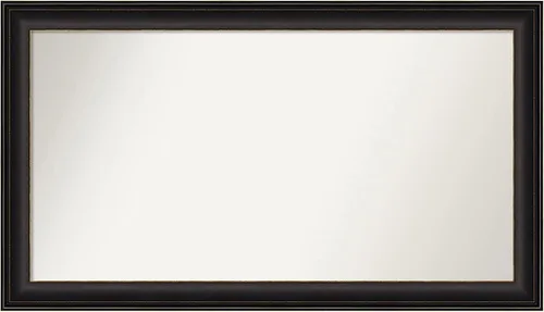 Miniatura 145 de Amanti Art Espejo de baño de bronce para sobre el fregadero, 24 x 24 pulgadas, espejo cuadrado de bronce Lara para tocador, marco de madera
