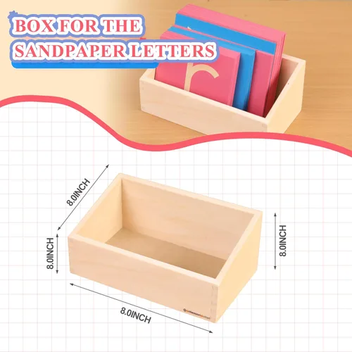 Miniatura 3 de MONTESSORI OUTLET Caja para las letras de papel de lija