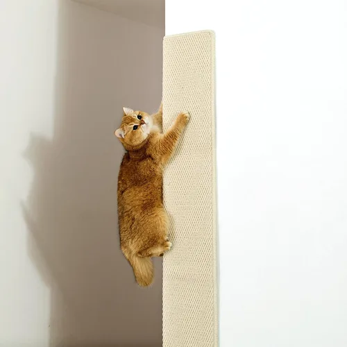 Miniatura 12 de SHENGOCASE Alfombra gruesa para escalar pared de gato de 67 x 23.6 pulgadas, rascador de muebles de pared de gato, poste rascador, protector de sofá