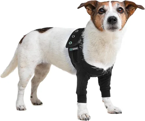 Miniatura 11 de Suitical Manga de Recuperación para Perro, Mediano, Negro Manga única negra