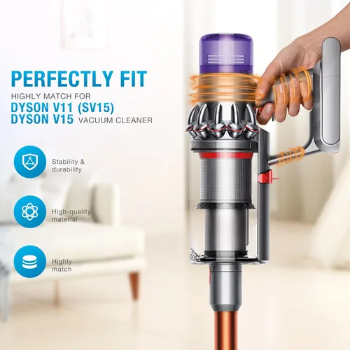 Miniatura 4 de Reemplazo de cuerpo principal compatible con aspiradora Dyson V11 SV15 V15 SV22, reemplazo de conjunto de interruptor de gatillo integrado, carcasa