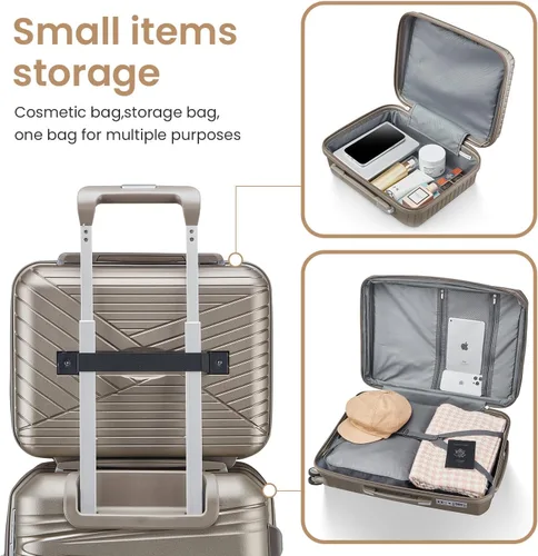 Miniatura 158 de Merax Equipaje, maleta extensible rígida con ruedas giratorias ligeras, Negro -, 40/48/52