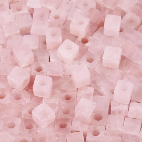 Miniatura 10 de TUMBEELLUWA Cuentas de piedra para la fabricación de joyas, cuentas sueltas de cristal curativo con agujero grande y forma cuadrada, paquete de 15