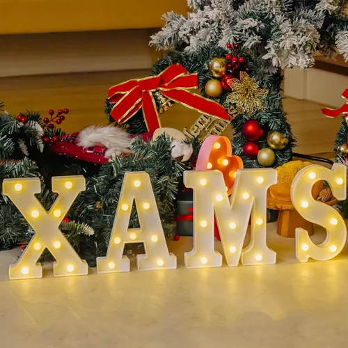 Miniatura 4 de Letras Iluminadas, Luces de Letras LED 26 del Alfabeto, Letra Iluminada Decorativa, Letras de Marquesina LED que Funcionan con Pilas para Fiesta