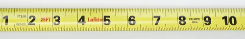 Miniatura 3 de Cinta métrica retráctil Lufkin, 1 pulgada x 26 pies, de alta visibilidad, color naranja, L625CME