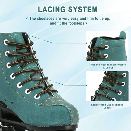 Miniatura 5 de jessie Patines de ruedas para mujer, de doble fila, para exteriores e interiores, patines ajustables para mujeres, hombres, niños y niñas