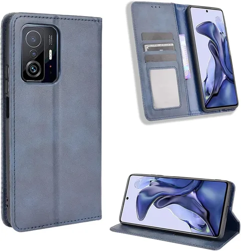 Miniatura 9 de Jielangxin Keji Funda para Xiaomi 11T Pro Caso,Funda para Xiaomi 11T/Mi 11T Pro Case PU Cuero Flip Cover Negro