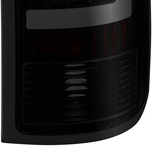 Miniatura 5 de AKKON - Para 07-14 GMC Sierra 1500 2500 3500HD, camioneta, carcasa negra, lente ahumada, luz de freno LED de forma C Negro humo