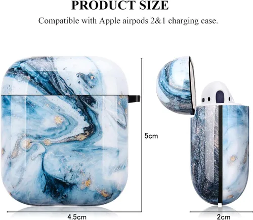 Miniatura 7 de Funda protectora rígida para Airpods con llavero, compatible con AirPods 21, para niñas, niños o adultos, duradera y a prueba de golpes