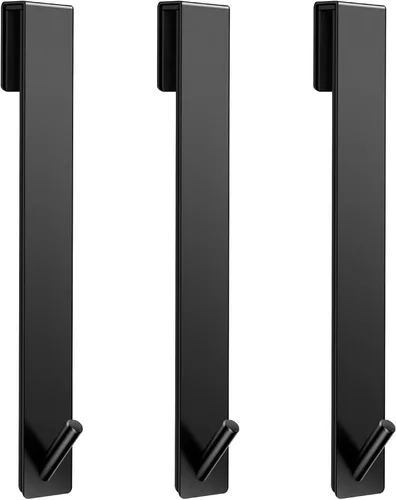 Miniatura 12 de Kontoyo Ganchos para puerta de ducha (7.5 pulgadas), ganchos extendidos sobre la puerta para puerta de ducha sin marco, bata, toalla, paquete de 2