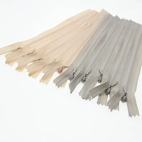 Miniatura 6 de Leekayer Cremallera invisible de 14 pulgadas para costura artesanal, bolsa de vestir 3# beige gris 14.0 in, cremallera oculta de nailon para Beige