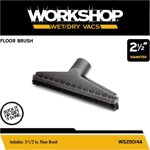 Miniatura 2 de WORKSHOP Wet/Dry Vacs Cepillo para piso, de 1-7/8 pulgadas, para aspiradora en seco o húmedo, para tienda.