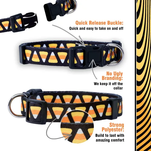 Miniatura 4 de Native Pup Collar de perro de Halloween (mediano, maíz caramelo)