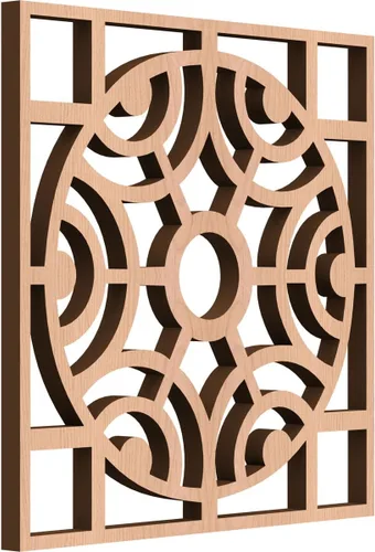 Miniatura 16 de Walton Paneles de pared decorativos de madera con calado, pequeños, 11 3/8 pulgadas de ancho x 11 3/8 pulgadas de alto x 1/4 pulgadas de alto, nogal