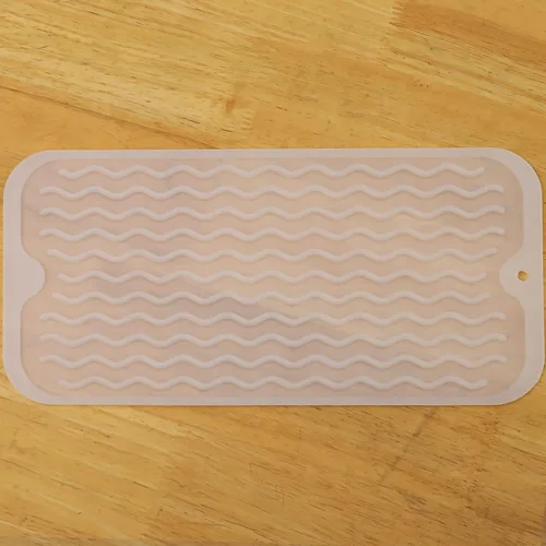 Miniatura 59 de MicoYang Alfombrilla de silicona para secado de platos para múltiples usos, fácil de limpiar, ecológica, resistente al calor, alfombrilla