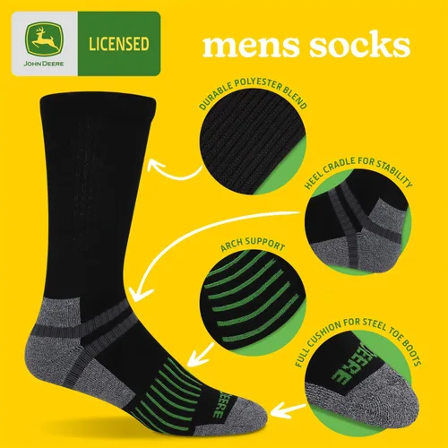 Miniatura 8 de John Deere 6 pares de calcetines de trabajo para hombre talla 8-12