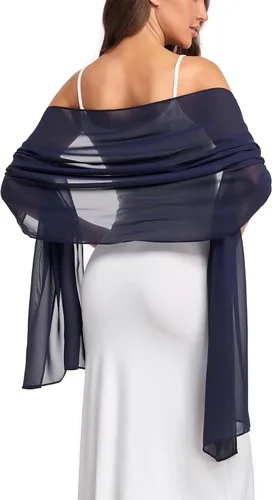 Miniatura 19 de Chales/mantones de gasa suave para vestidos, accesorios de mujer