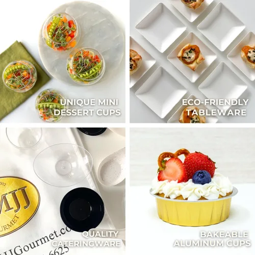 Miniatura 8 de Tazas pequeñas de aluminio para hornear, color dorado, de 2 onzas, 100 unidades, mini ramequines desechables, platos pequeños de crema brulee
