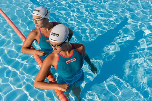 Miniatura 5 de Arena 3D Soft USA Gorro de natación unisex de silicona para adultos, para hombres y mujeres, para entrenamiento, competición y baño, para nadadores