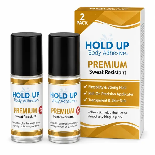 Miniatura 9 de Hold Up Body Adhesive Pegamento aplicador enrollable de alta calidad, pegamento para calcetines de compresión, medias, disfraces, ropa, resistente