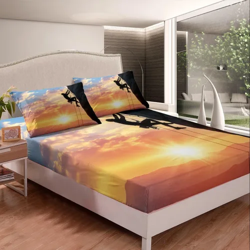 Miniatura 2 de Erosebridal Juego de sábanas de escalada en roca, tamaño individual, juego de ropa de cama deportiva extrema para niños y adolescentes, sábana