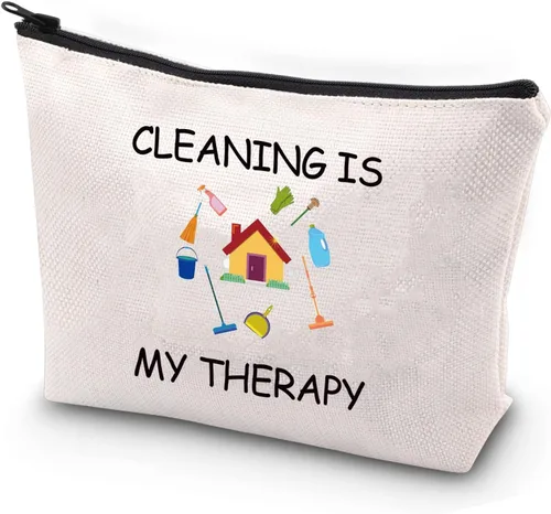 JYTAPP Neat Freak Funny Housekeeping - Bolsa de maquillaje para limpieza - Regalo para dama de limpieza - Susurrador de polvo y escuadrón de