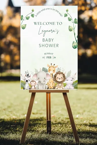 Miniatura 21 de Letrero de bienvenida para baby shower de oso